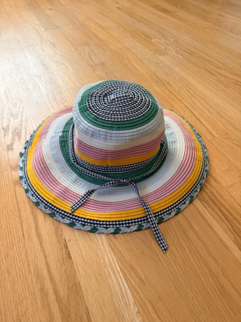 $224 Ladies "HAT ATTACK" New York Multicolor Striped Sun Hat Bucket Hat ❤️ $224